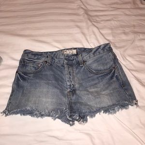 Free People denim shorts